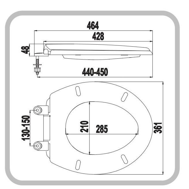 HA03 - Nắp bồn cầu nhựa loai dày