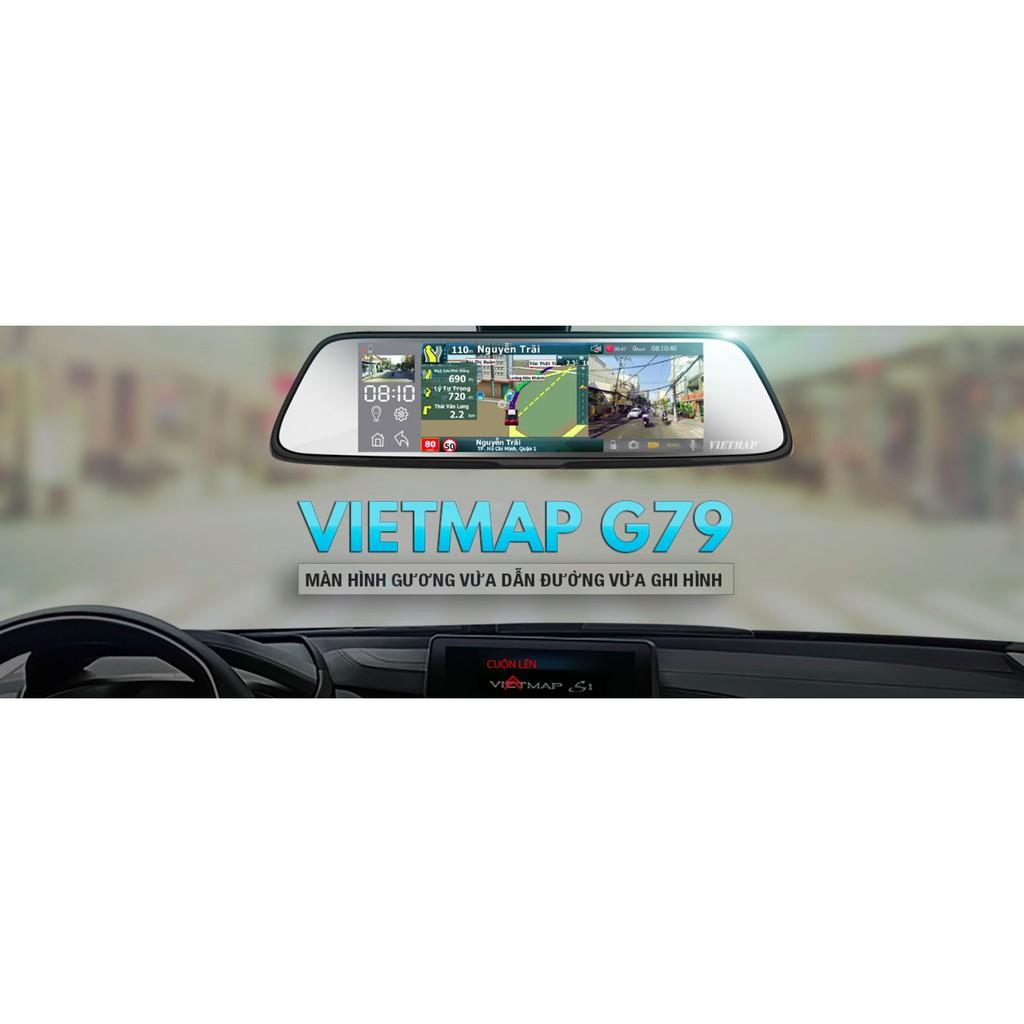 VIETMAP G79 - Camera Hành Trình Ghi Hình Trước Sau+Dẫn Đường+THẺ 32G