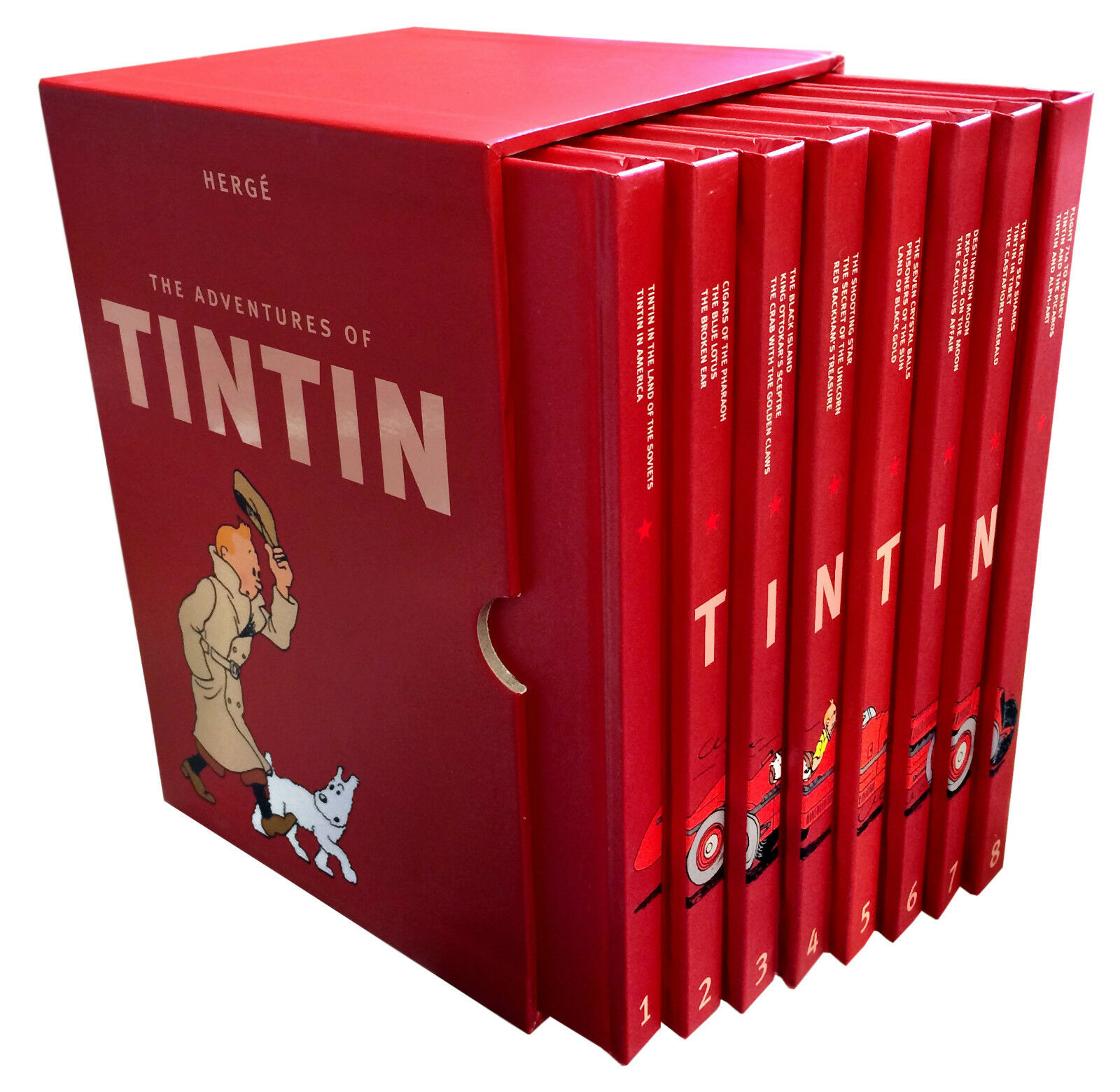 Tintin 8q - bộ nhập màu boxset bìa cứng