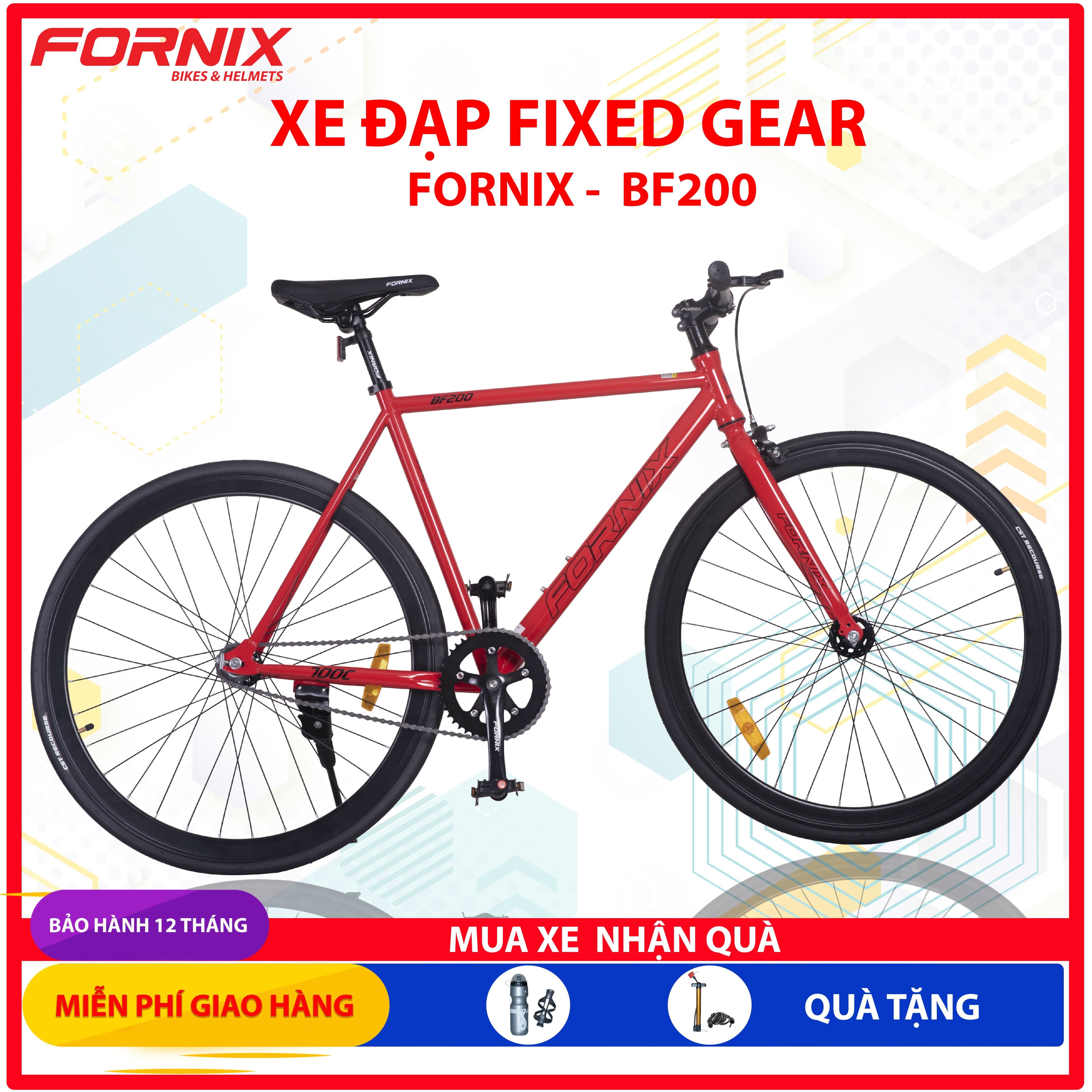 [TRẢ GÓP 0%]  XE ĐẠP FIXED GEAR BF200 - FORNIX - BẢO HÀNH 12 THÁNG