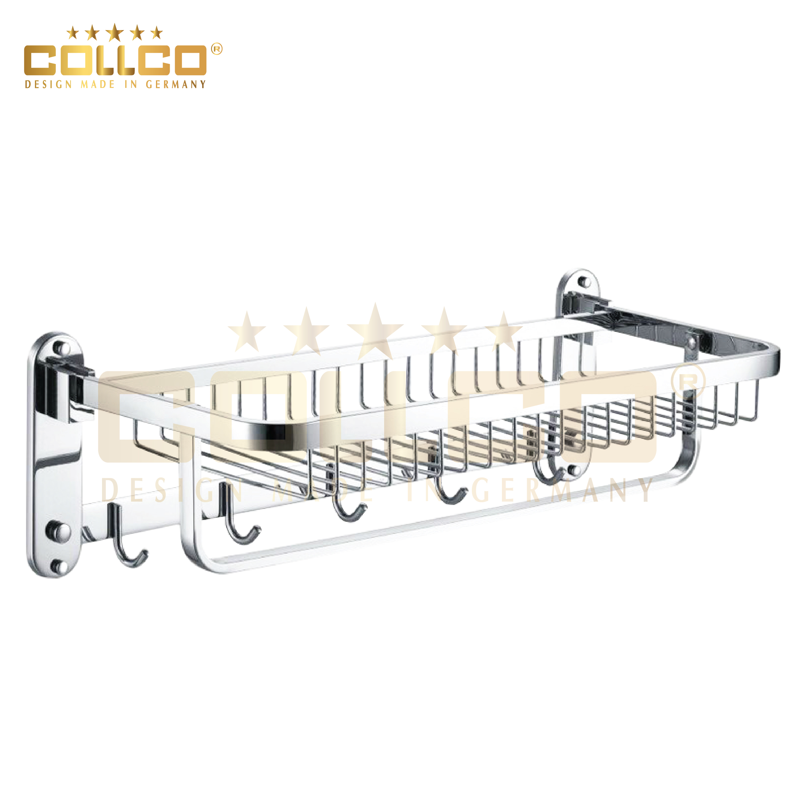 Vắt Khăn Phòng Tắm Gấp Đứng Cao Cấp INOX 304 Sang Trọng- Tiện Lợi PK-04- Đa năng 2 tầng, có móc treo quần áo