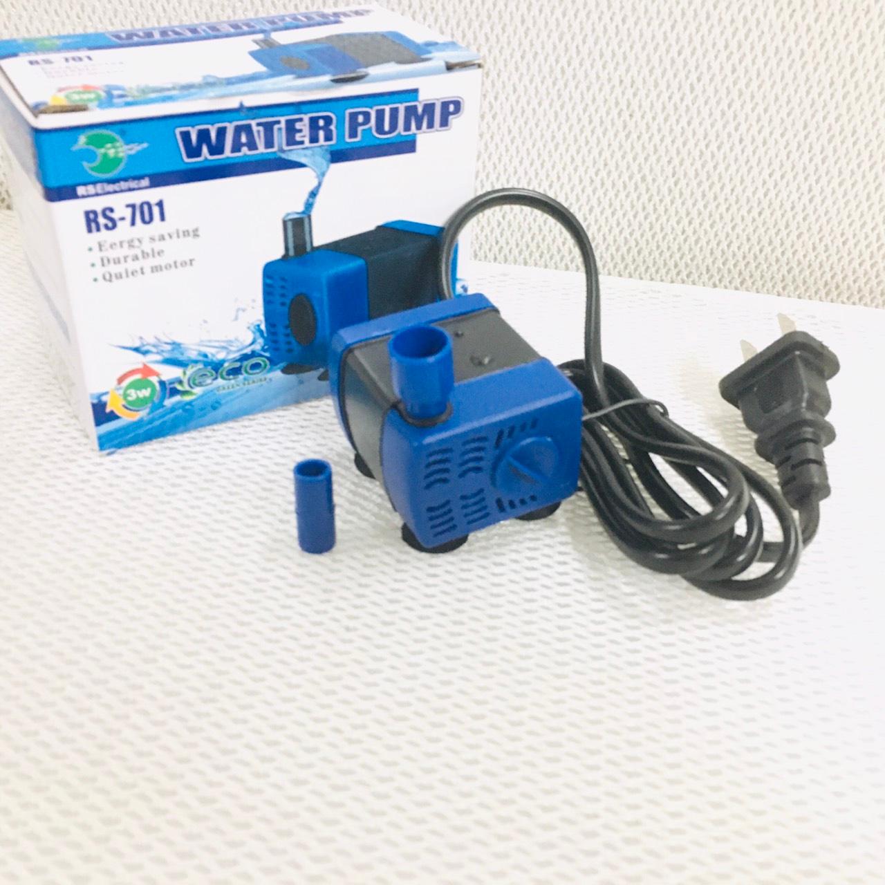 Combo máy bơm nước mini RS 701 + 100 gram đá nham thạch lọc nước hồ cá