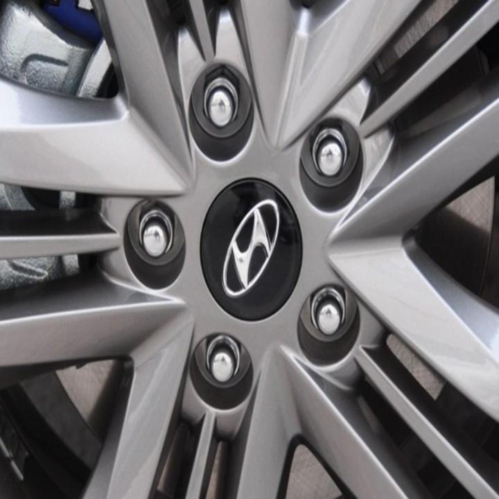 Logo chụp mâm, ốp lazang bánh xe ô tô Hyundai HY-60 - Kích thước 60mm