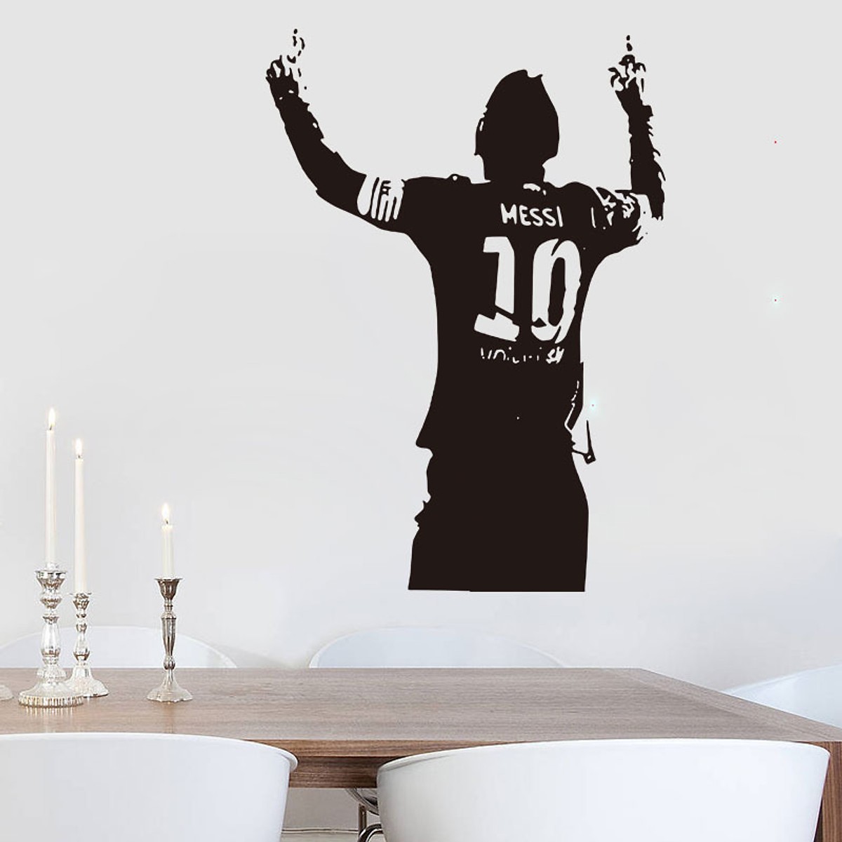 Decal dán tường Messi ngôi sao bóng đá trang trí quán sang trọng