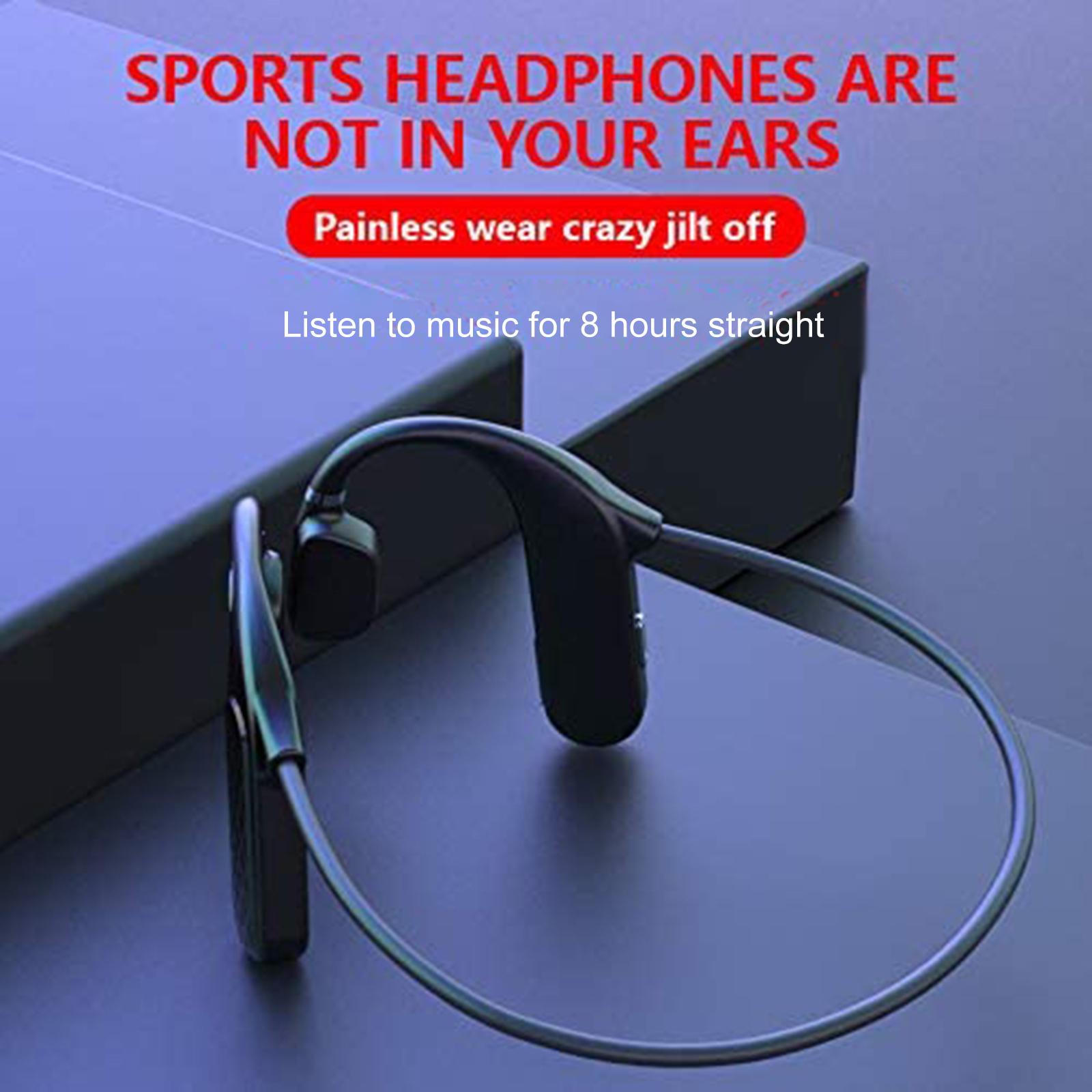 MD04 Bone Conduction Headphones Wireless BT5.0 Earphone Outdoor Sports Headset IPX5 Waterproof Hands-free with Microphone