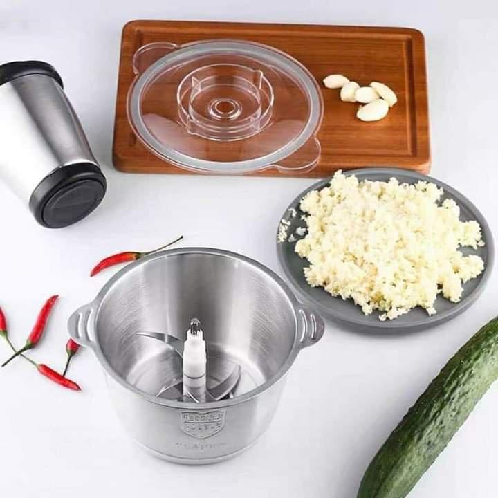 Máy xay thịt đa năng FOOD PROCESSOR cối inox 304 2 lít, 4 lưỡi dao sắc bén, xay siêu nhanh và mạnh mẽ