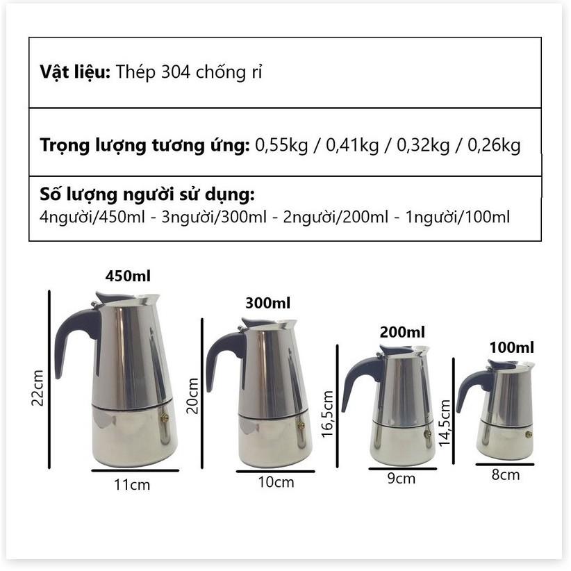 BỘ ẤM PHA CÀ PHÊ MAKER 450ml + TẶNG KÈM BẾP ĐIỆN MINI