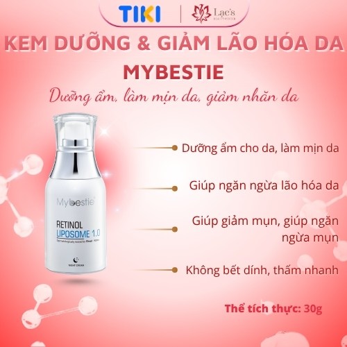 Kem dưỡng &amp; giảm lão hóa da - Mybestie Retinol Liposome 1.0 30g