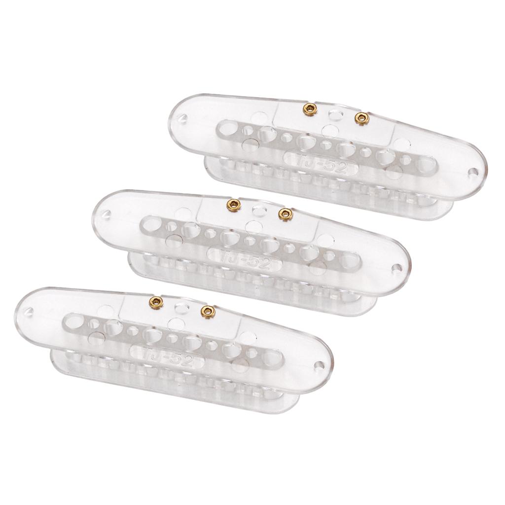 Sunnimix 3 Miếng Nhựa Dẻo Cầu Đơn Cuộn Dây Thu Bobbins 52 Mm Vít Bên Cho 6 Dây Đàn Guitar Điện Phần
