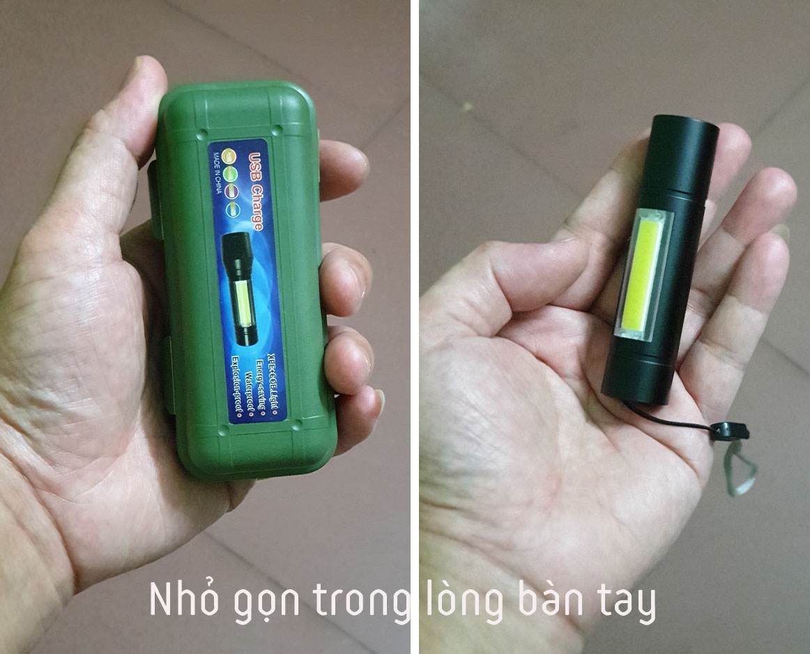 Đèn pin siêu sáng mini 2in1