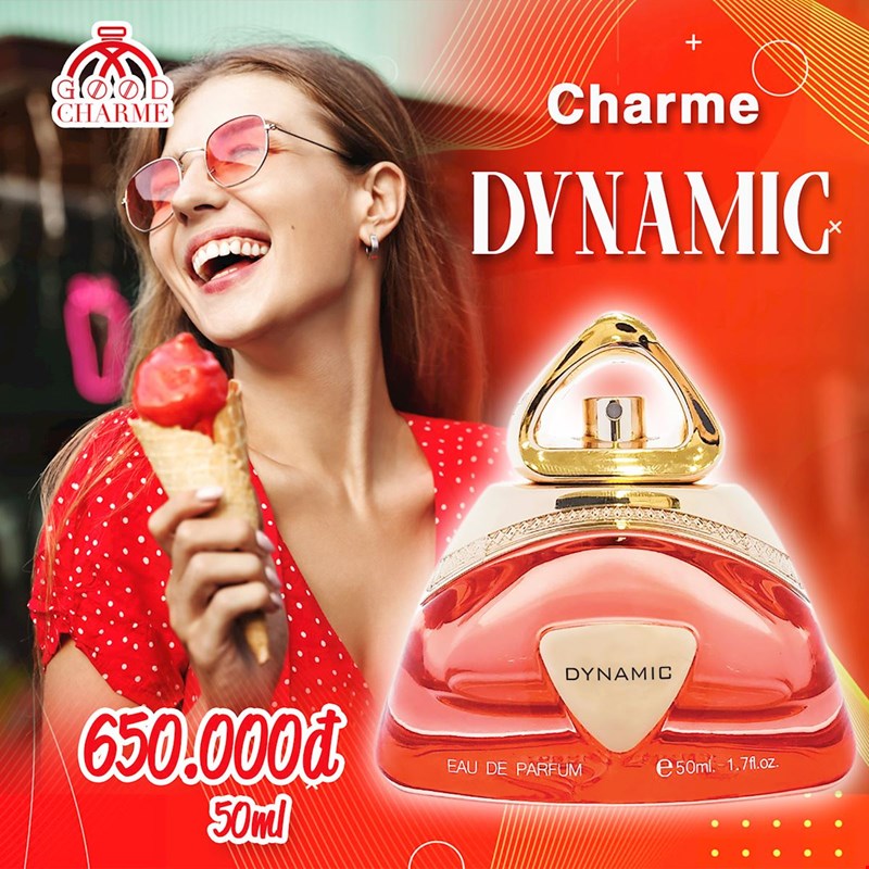 Nước hoa nữ cao cấp Charme Dynamic 50ml hương chang vàng tươi mát lưu hương lâu cho những cô nàng năng động