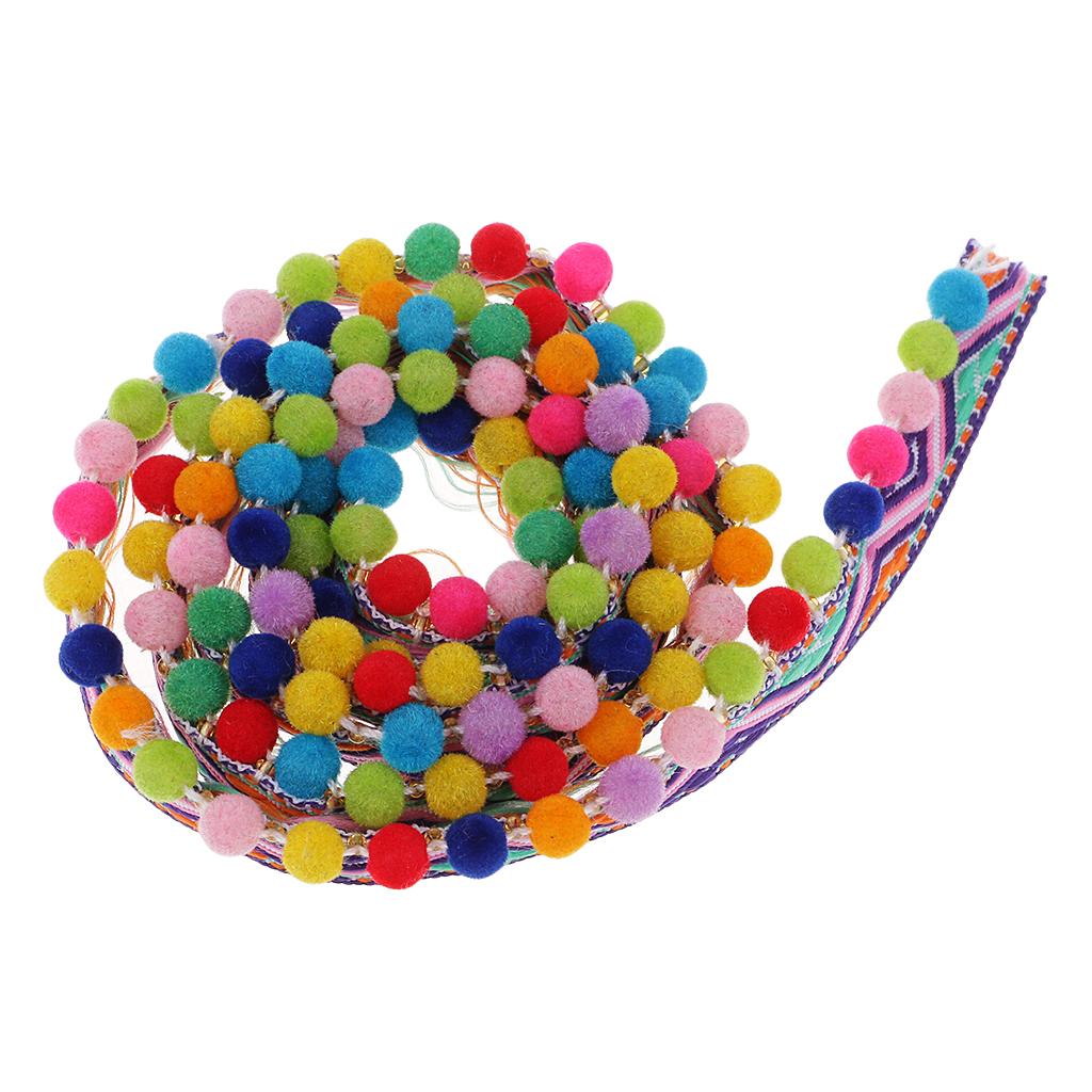 Beaded Pom Pom Bobble Trim Ball Tassel Braid Fringe Jacquard Ribbon Craft