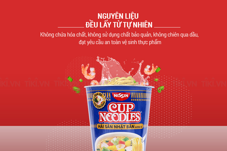 (COMBO 6 LY) MÌ LY CUP NOODLES NISSIN - Hương vị Hải Sản Nhật Bản 67g