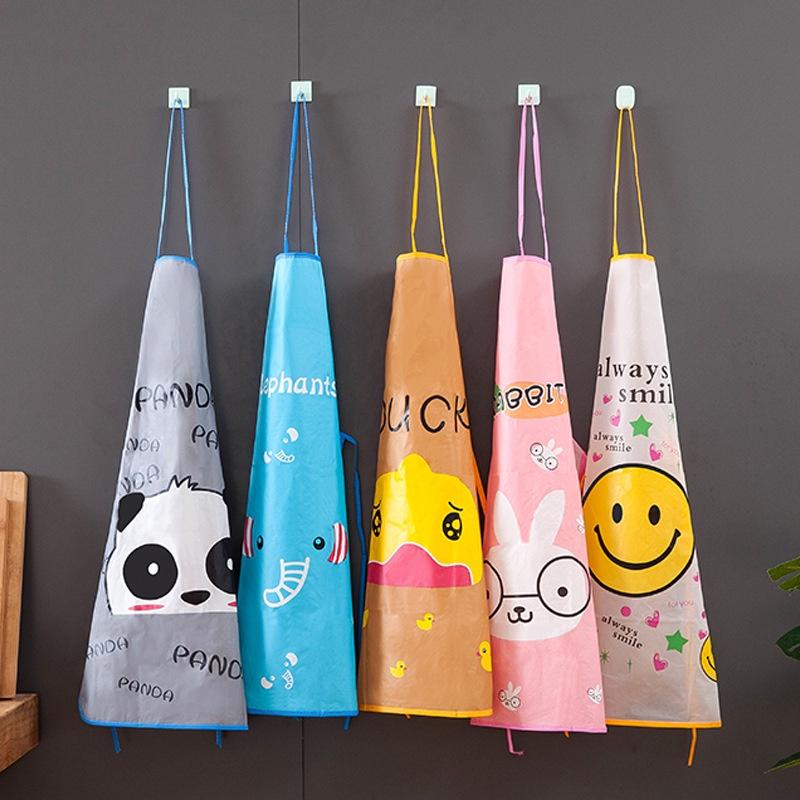 Tạp Dề PVC In Hình Hoạt Hình Dễ Thương Dễ Lau Chùi Gửi Màu Ngẫu Nhiên