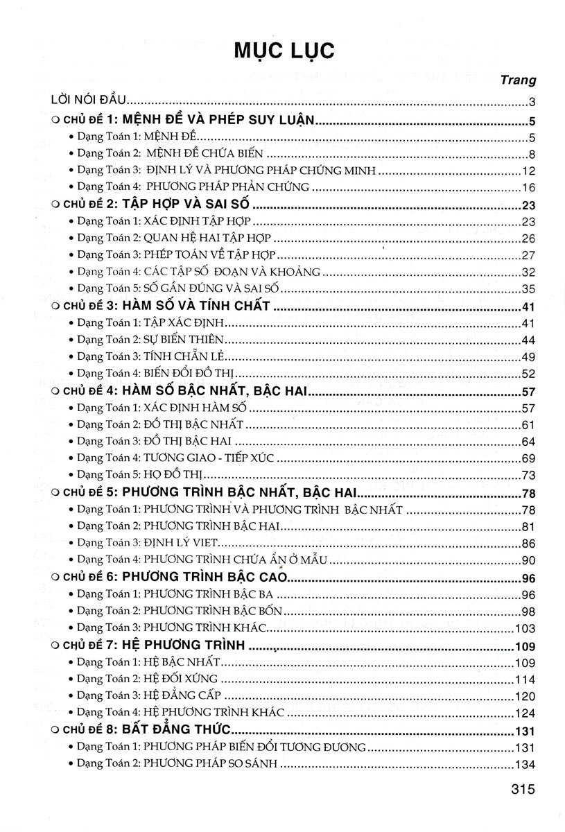 Phương Pháp Giải Các Chủ Đề Căn Bản Đại Số 10 (Biên Soạn Theo Chương Trình GDPT Mới)  - HA