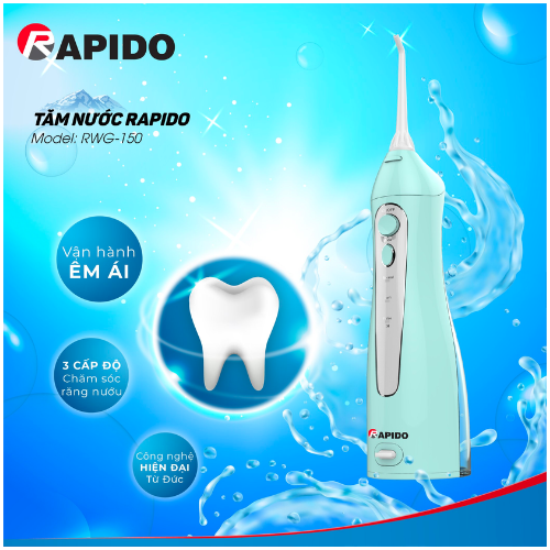 Tăm nước cầm tay Rapido RWG150- Hàng Chính Hãng