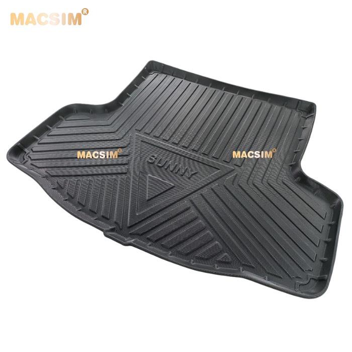 Thảm lót cốp Nissan Sunny 2014-2018  nhãn hiệu Macsin chất liệu tpv cao cấp màu đen
