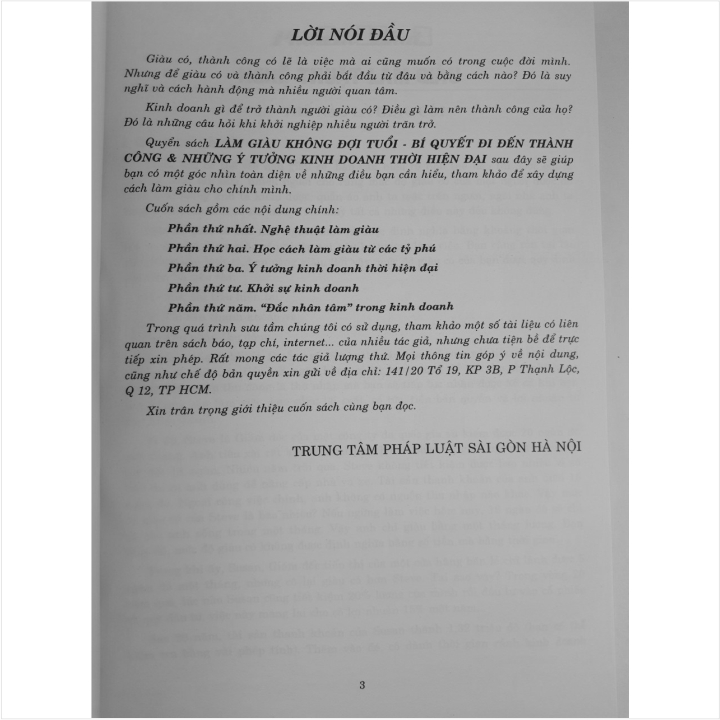 Sách Làm Giàu Không Đợi Tuổi - Bí Quyết Đi Đến Thành Công - Những Ý Tưởng Kinh Doanh Thời Hiện Đại - V1231D