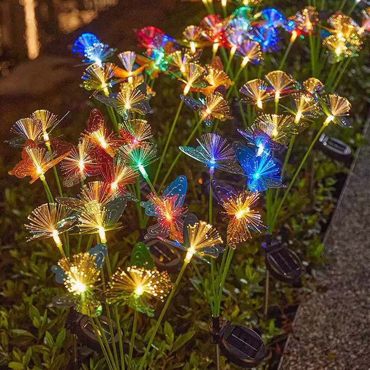 Đèn Trang Trí Năng Lượng Mặt Trời Hình Bướm, 8 Bóng LED, Chống Chọi Mọi Thời Tiết - DA3026