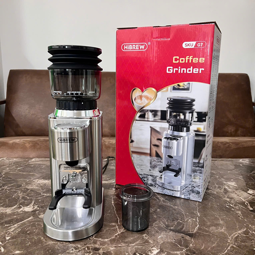 Máy xay hạt cà phê Espresso chuyên nghiệp thương hiệu Mỹ cao cấp HiBREW G7 - Công suất 150W - Hàng nhập khẩu