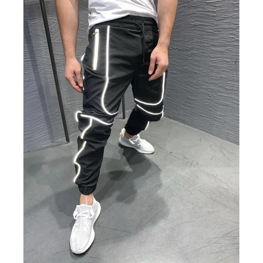 Quần Jogger Kaki Nam Dáng Thể Thao ️ Quần kaki viền Phản Quang chất vải kaki xịn