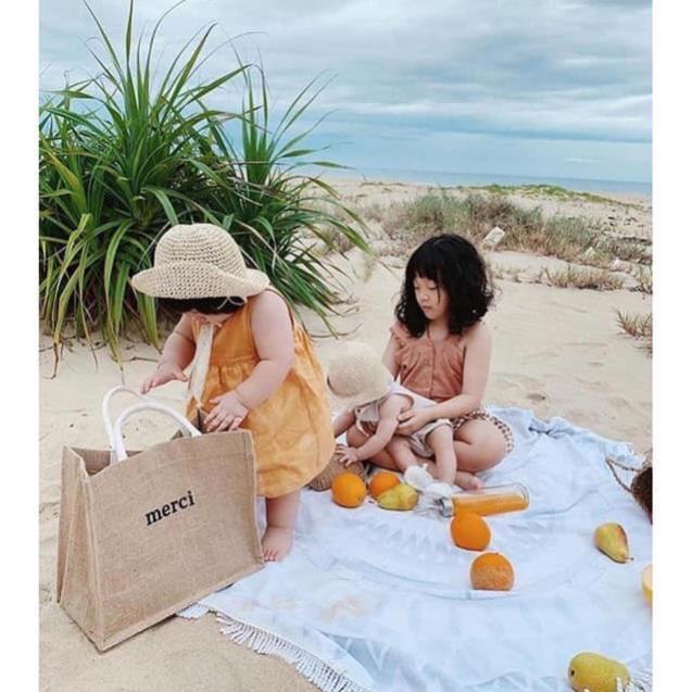PVN2680 Túi cói đi biển túi cói MERCI hot hit T2