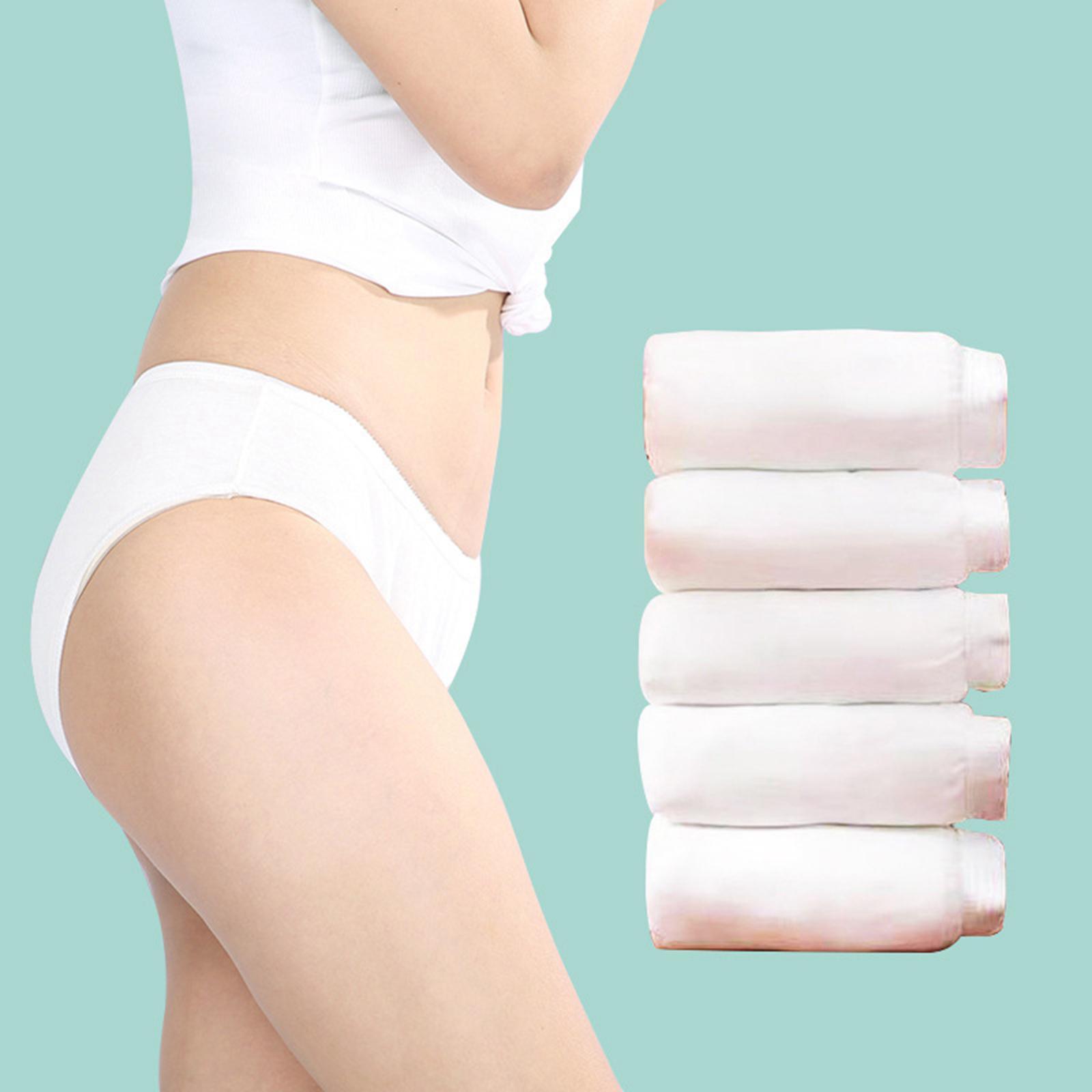 5 Pieces Women Disposable Underwear Panties Soft Breathable for Spa