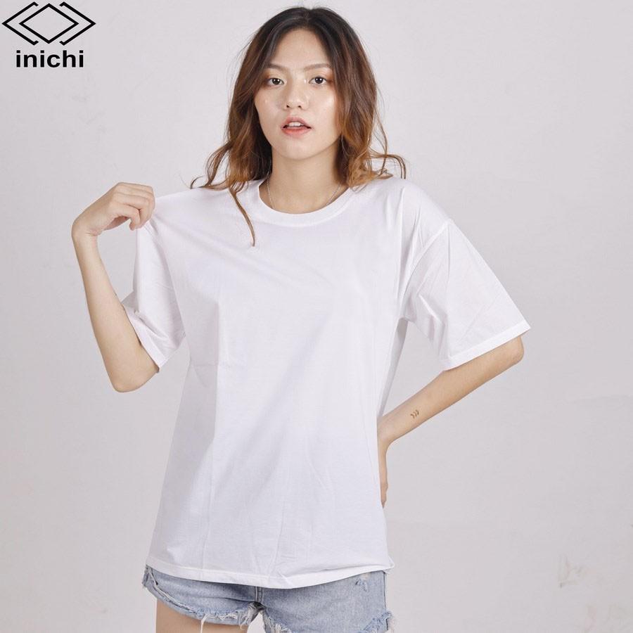 Áo thun tay lỡ Unisex màu trơn INICHI form rộng cá tính IC643 8 màu