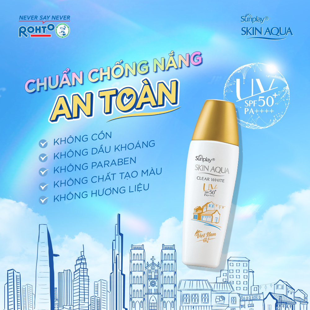 Sữa chống nắng dưỡng da trắng mịn Sunplay Skin Aqua Clear White Limited Editon SPF 50+, PA++++ (25g)