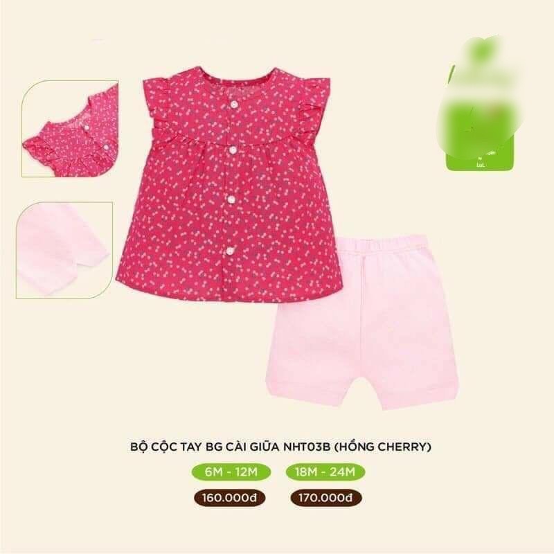 Bộ Llullbaby bé gái cotton polip siêu cưng bst 2020