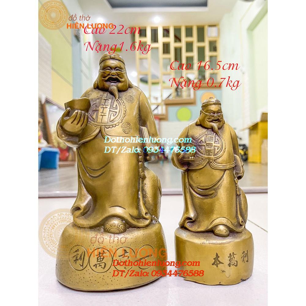 Tượng Lão Quản Gia Bằng Đồng Thau Nguyên Chất Cao 22cm - Vật Phẩm Phong Thủy