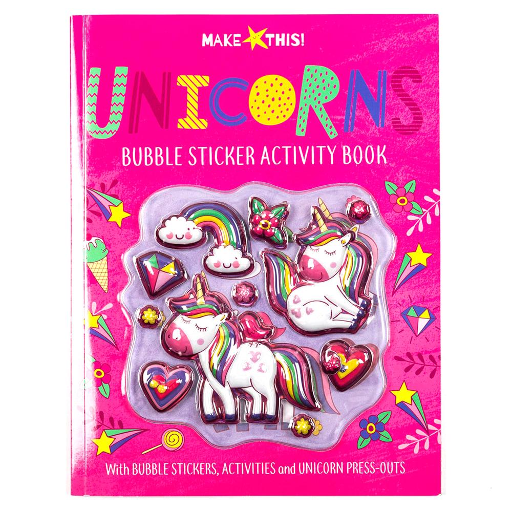 Make This! Bubble Stickers Activity Book - Unicorns