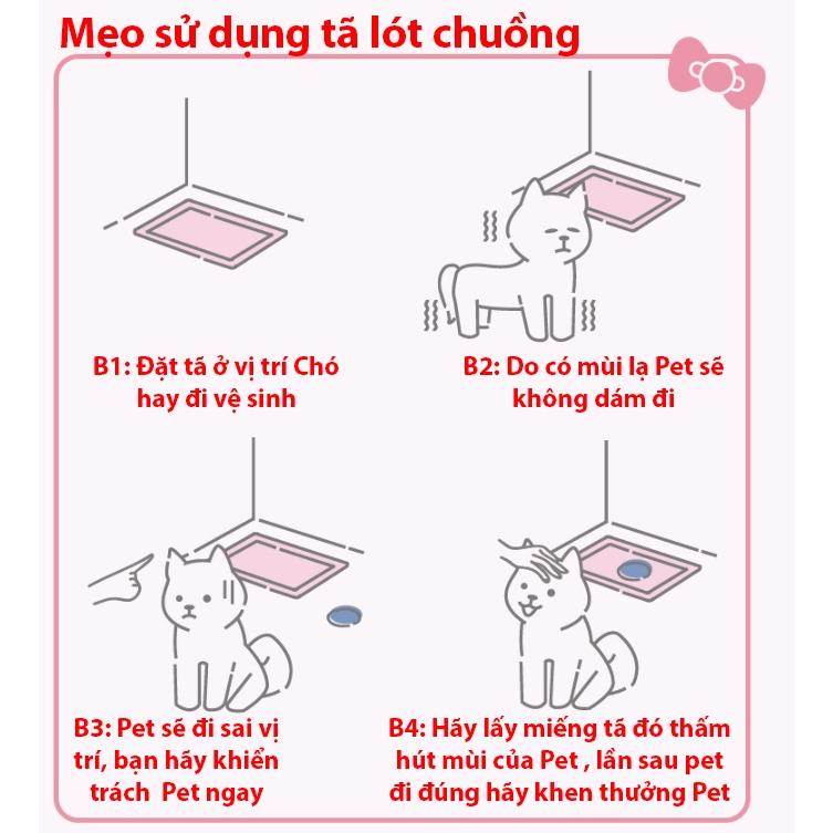 Tã lót chuồng Cacboon siêu thấm hút nước cho chó mèo. Giấy lót chuồng cho Thú Cưng
