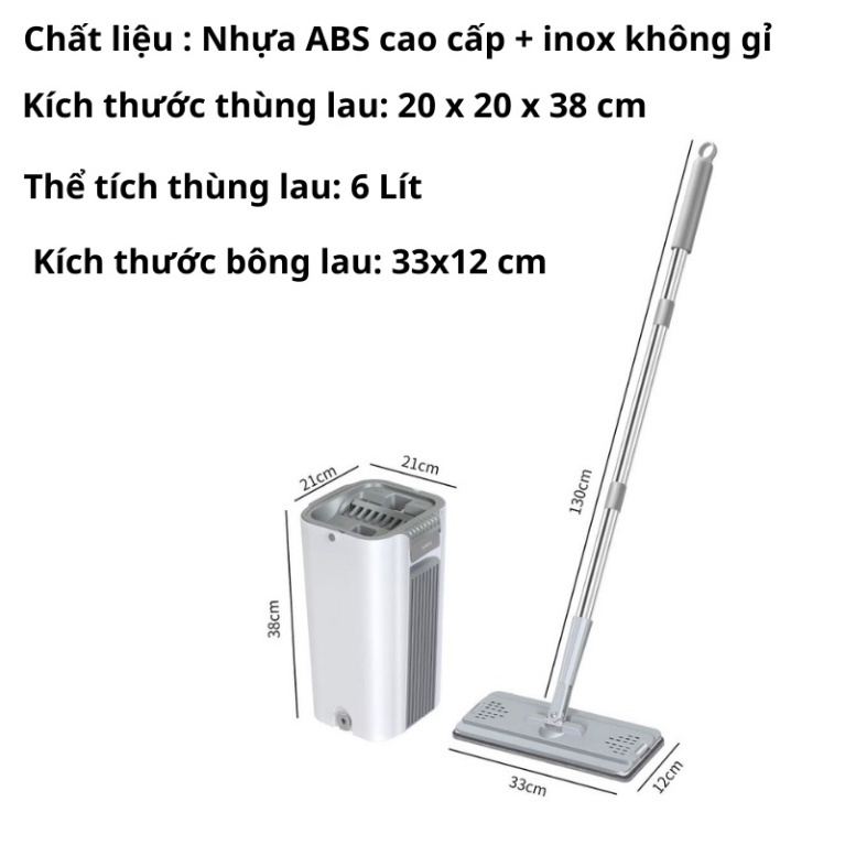 Cây Lau Nhà Tự Vắt Thông Minh MOPScratch Chổi Lau Nhà Tự Vắt Thông Minh Bộ Lau Nhà 360 Độ Cao Cấp Tiện Lợi