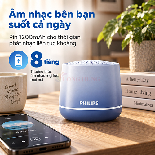 Loa Bluetooth Philips TAS1009BL/70 - Hàng chính hãng