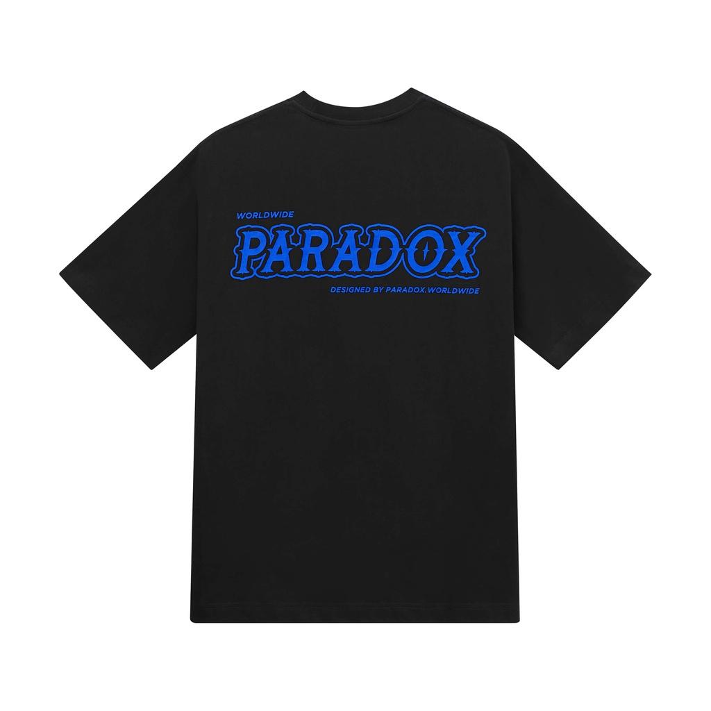 Áo thun form rộng Paradox tay lỡ - Unisex - In hình - NATURE LOGO - Màu đen