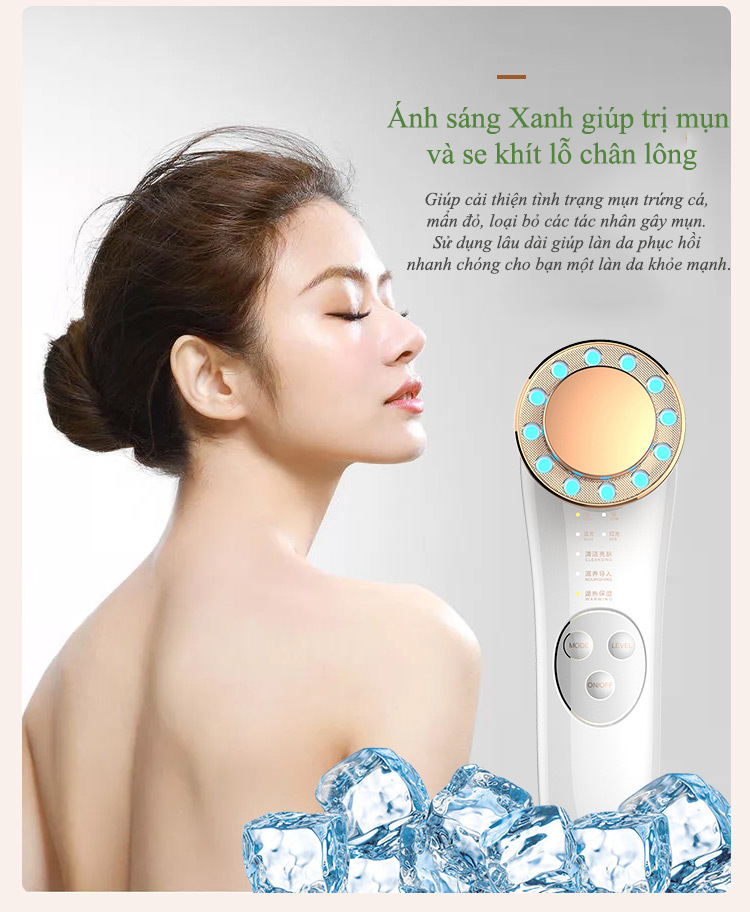 Máy Massage Mặt Đa Năng INFACE SONIC Sử Dụng Ion Nâng Cơ Điện Di Tinh Chất Mát xa, Làm Sạch, Trẻ Hóa Chăm Sóc Da Mặt Toàn Diện- HÀNG CHÍNH HÃNG