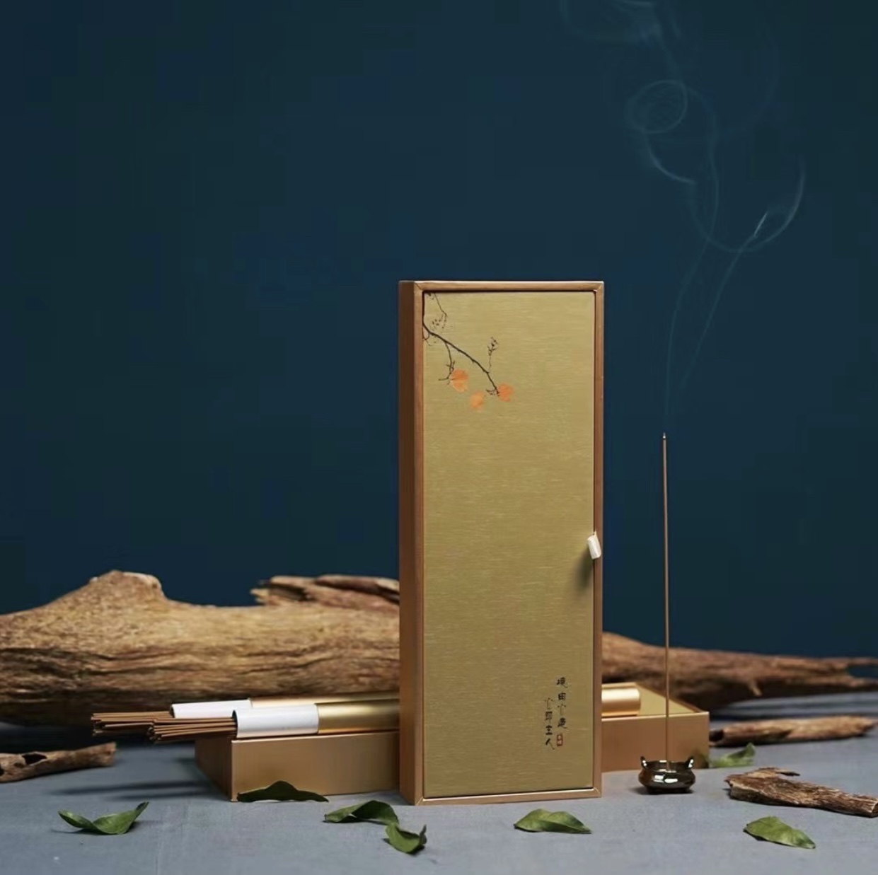 Set Nhang Không Tăm Trầm Hương Vi Sinh Organic Ống 10gram Và Đế Cắm Bằng Đồng – An Toàn Cho Sức Khỏe