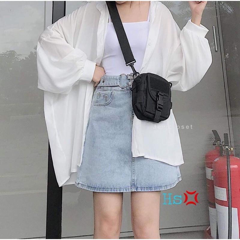 ÁO SƠ MI TRẮNG TAY BỒNG CỔ TÀU CHO NỮ
