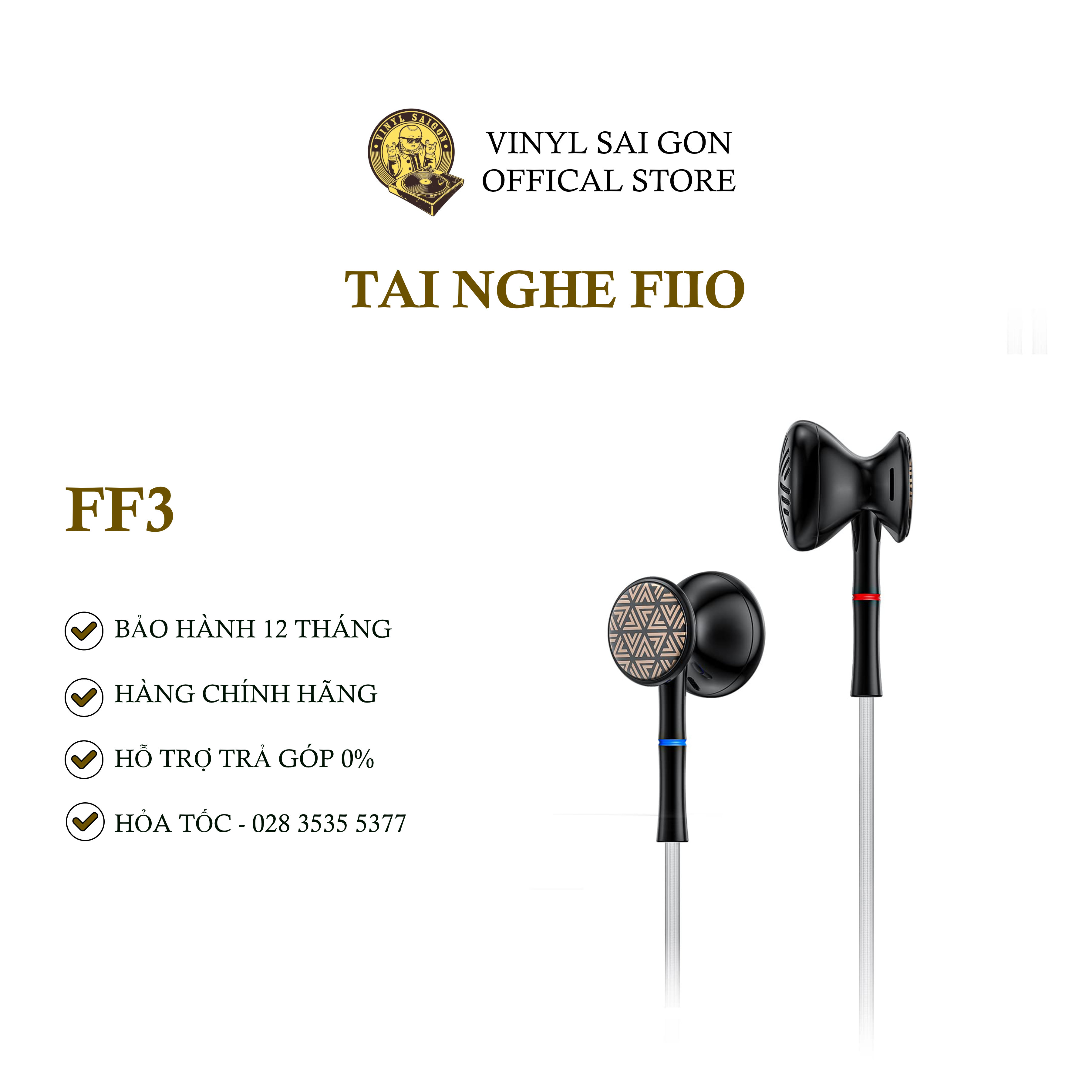 Tai Nghe Nhét Tai Có Dây FiiO FF3 - Hàng Nhập Khẩu