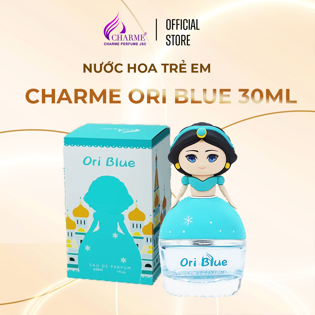 Nước hoa trẻ em, Charme Ori Blue, cho bé gái, nhóm hương hoa cỏ và trái cây, nhẹ nhàng, năng động, 30ml