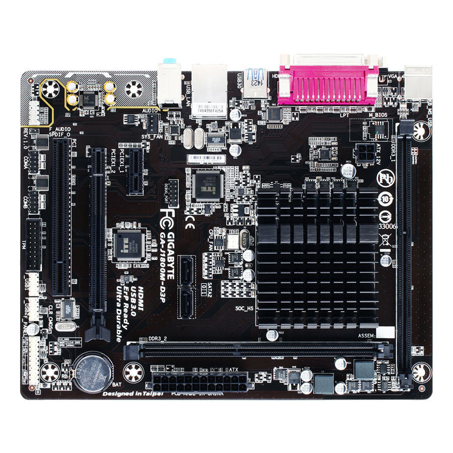 Bo mạch chủ Mainboard GIGABYTE J1800M-D3P (Tích hợp CPU Celeron J1800) - Hàng Chính Hãng