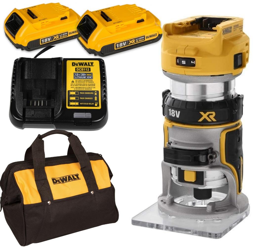 MÁY PHAY CẦM TAY 18V DEWALT DCW600D2- HÀNG CHÍNH HÃNG