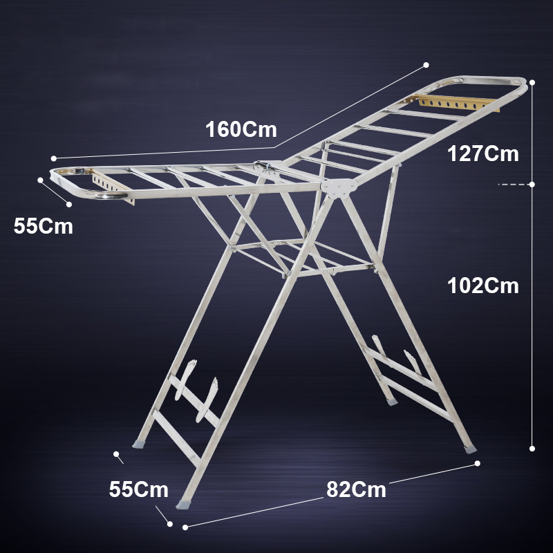 Giàn phơi để sàn - Giá phơi đồ có kệ phơi giày, vớ - NKT815B