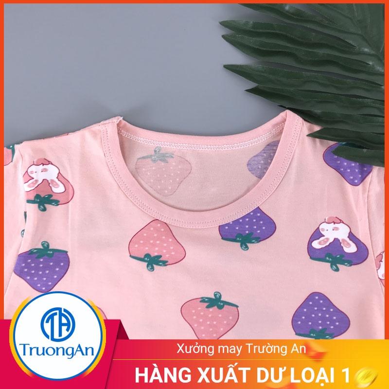 Bộ quần áo trẻ em cotton hình thỏ và dâu tây