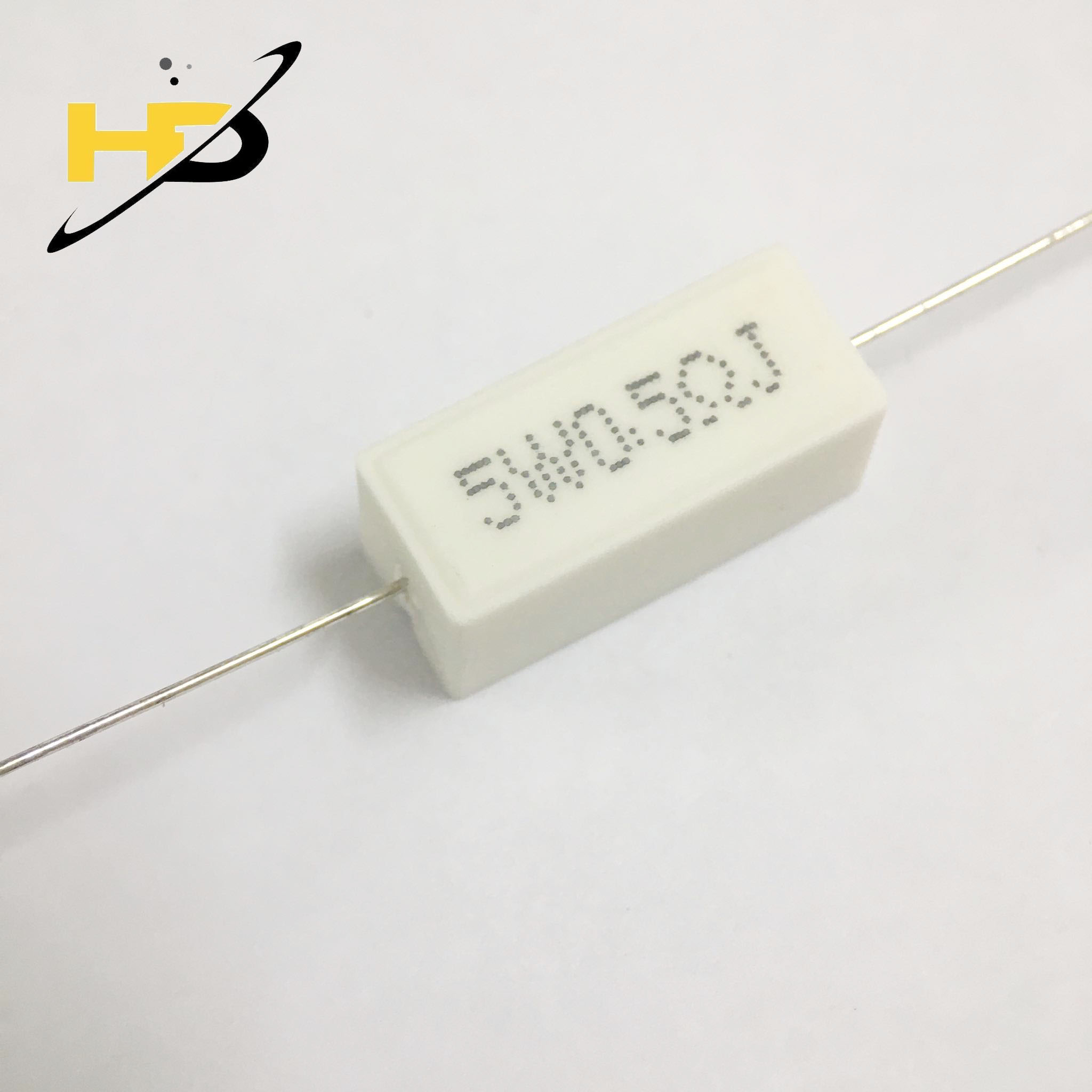 Gói 10 Con Điện Trở Sứ 0.5R 5W Dạng Nằm Dùng Cho Mạch Điện Tử