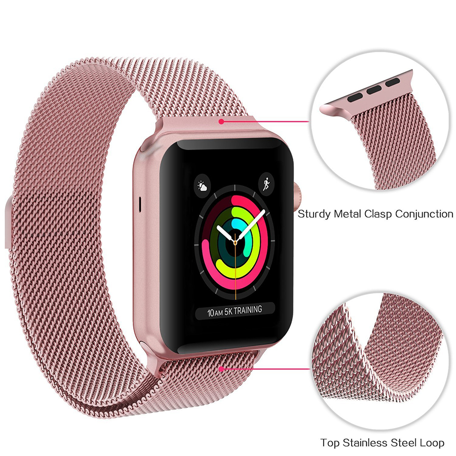 Dây đeo cho Apple Watch Milanese Loop Size màn hình 38mm và 40mm - Mọi series