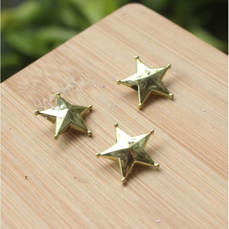 *HN* Combo 05 Charm ngôi sao năm cánh trang trí cây thông Noel mini cho nhà búp bê, terrarium, DIY