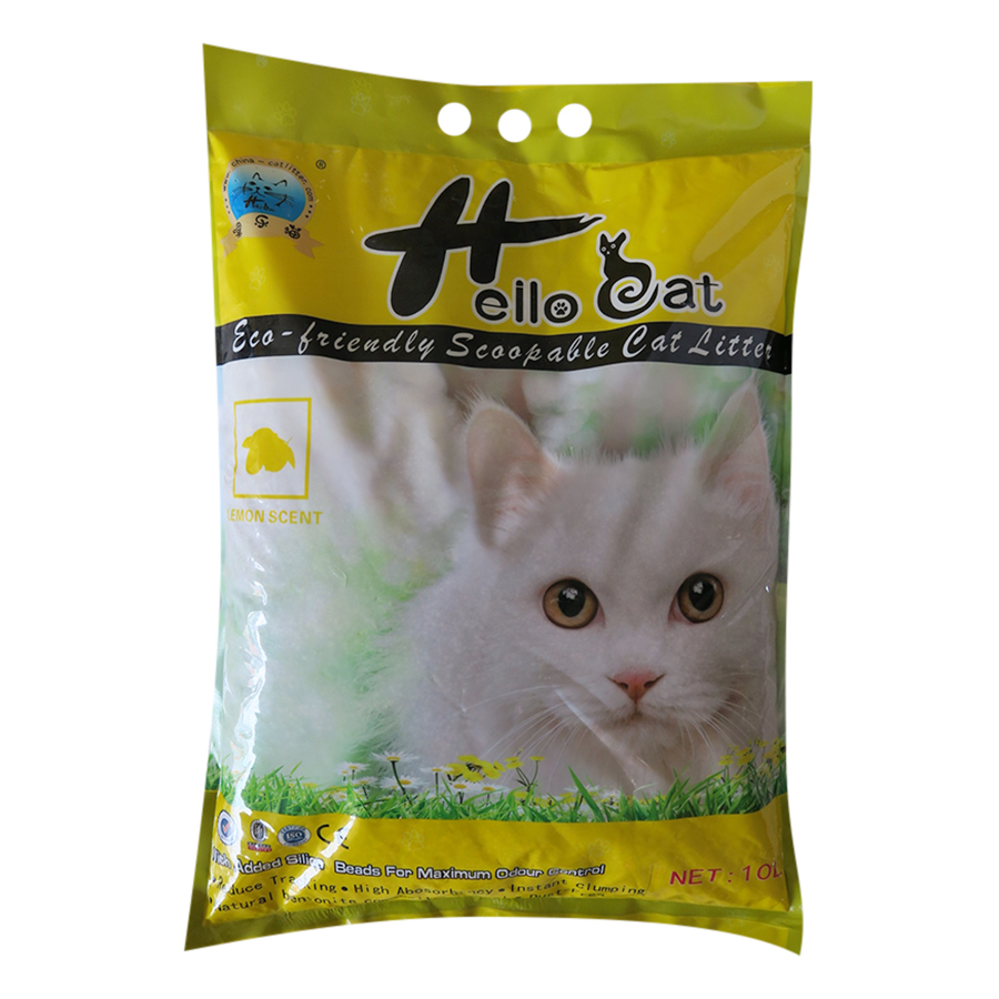 Cát Vệ Sinh Cho Mèo Hương Chanh - Hello Cat 10 Lít