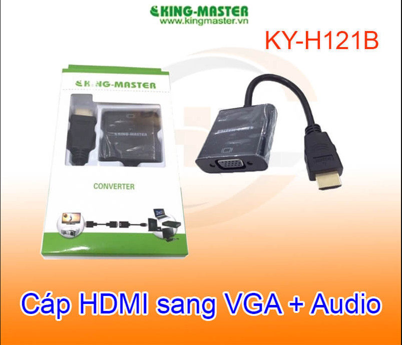 Cáp Chuyển Đổi HDMI H121B KING-MASTER SANG VGA- Hàng Nhập Khẩu